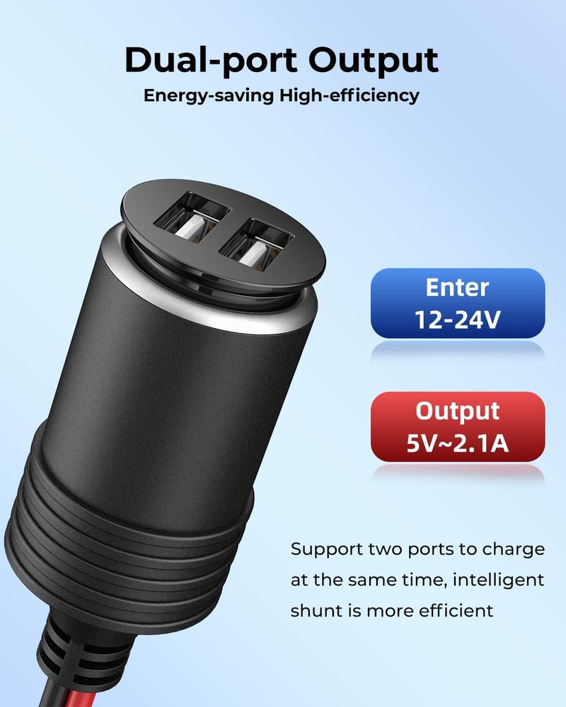 Foruly Dual USB Port Waterproof Motorcycle Phone Charger for Honda CRF300L CRF250L 2017-2022 - USB Charger for Phone, Tablet, GPS - Image 3